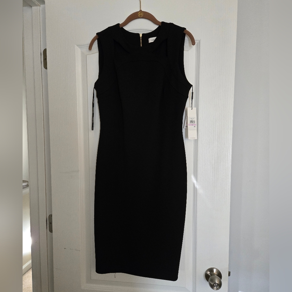 NWT Calvin Klein Black Knee Length Dress